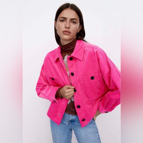 #166 Zara Corduroy Jacket buttons down - Picture 1 of 2